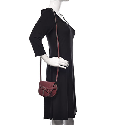 Loewe Calfskin Mini Gate Crossbody Bag Wine 2 of 9