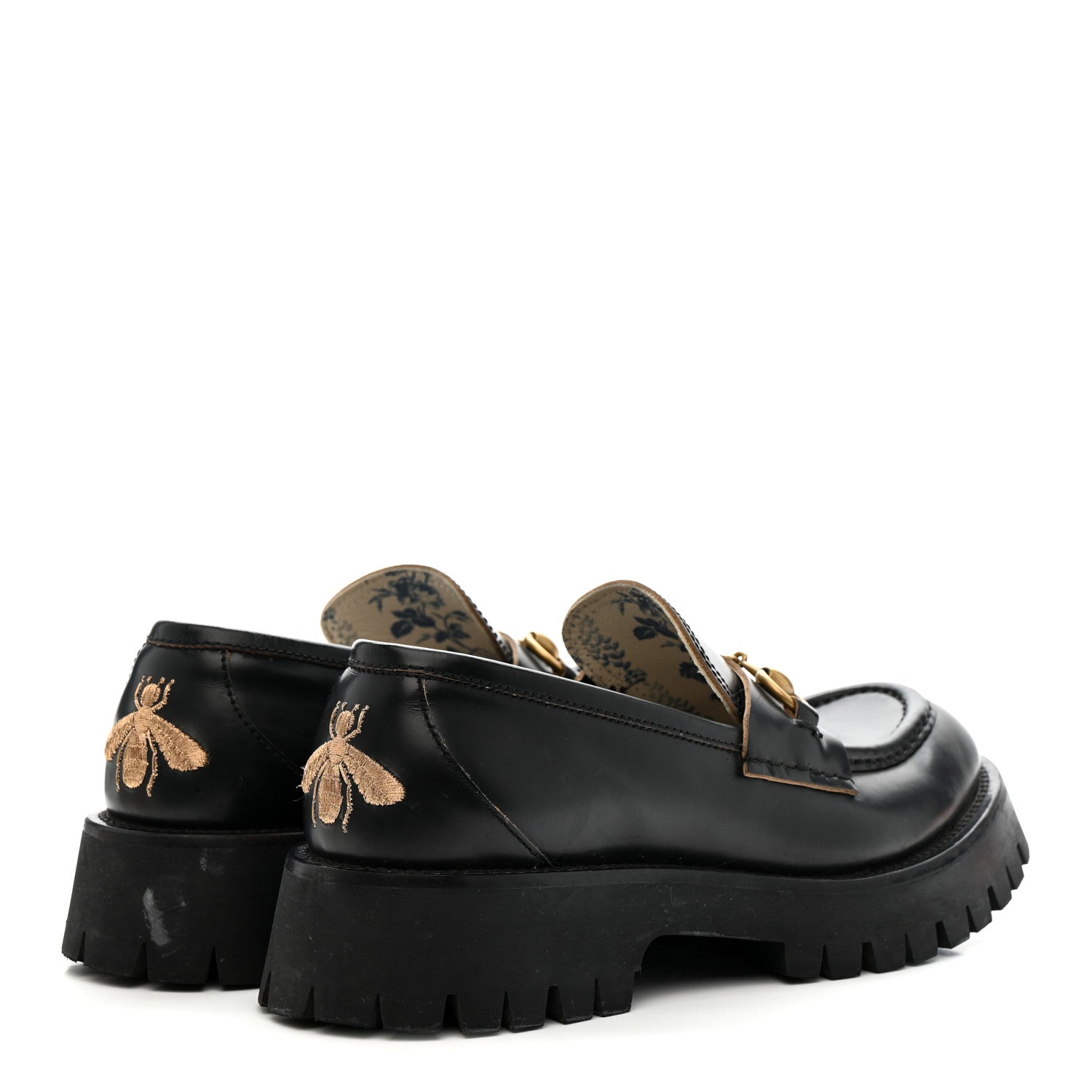 Gucci Cordovan Lux Womens Harald Horsebit 25mm Platform Loafers 39 Black 5 of 13