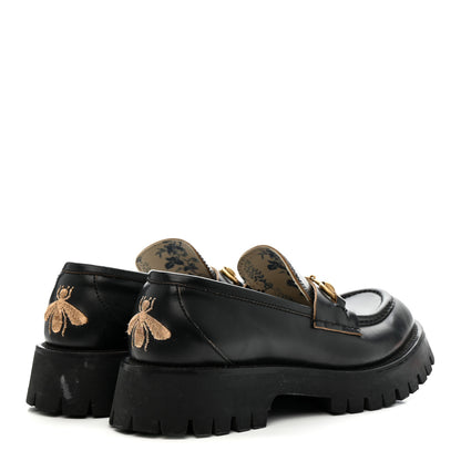 Gucci Cordovan Lux Womens Harald Horsebit 25mm Platform Loafers 39 Black 5 of 13