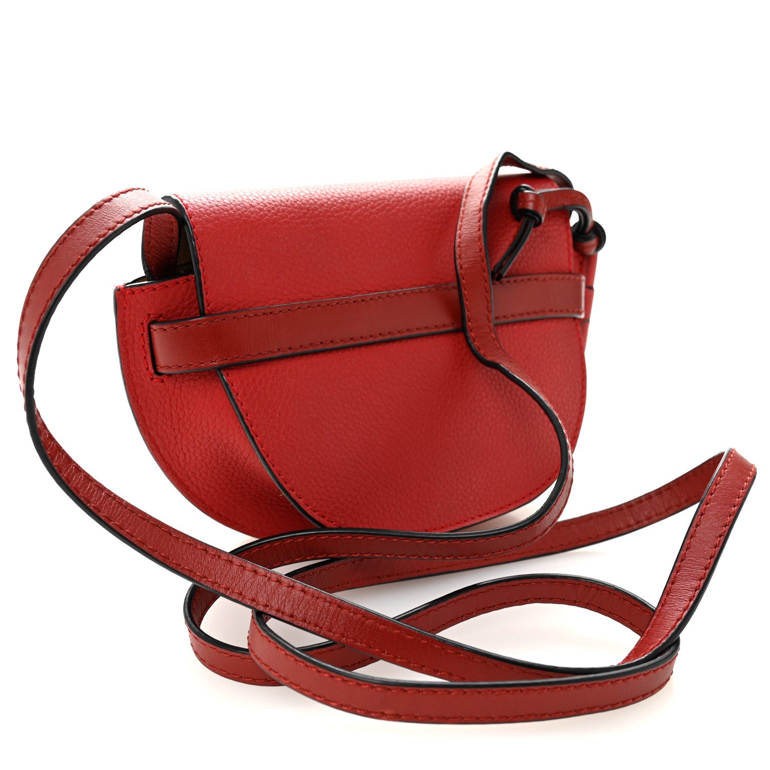 Loewe Grained Calfskin Mini Gate Crossbody Bag Scarlet Burnt Red 3 of 10