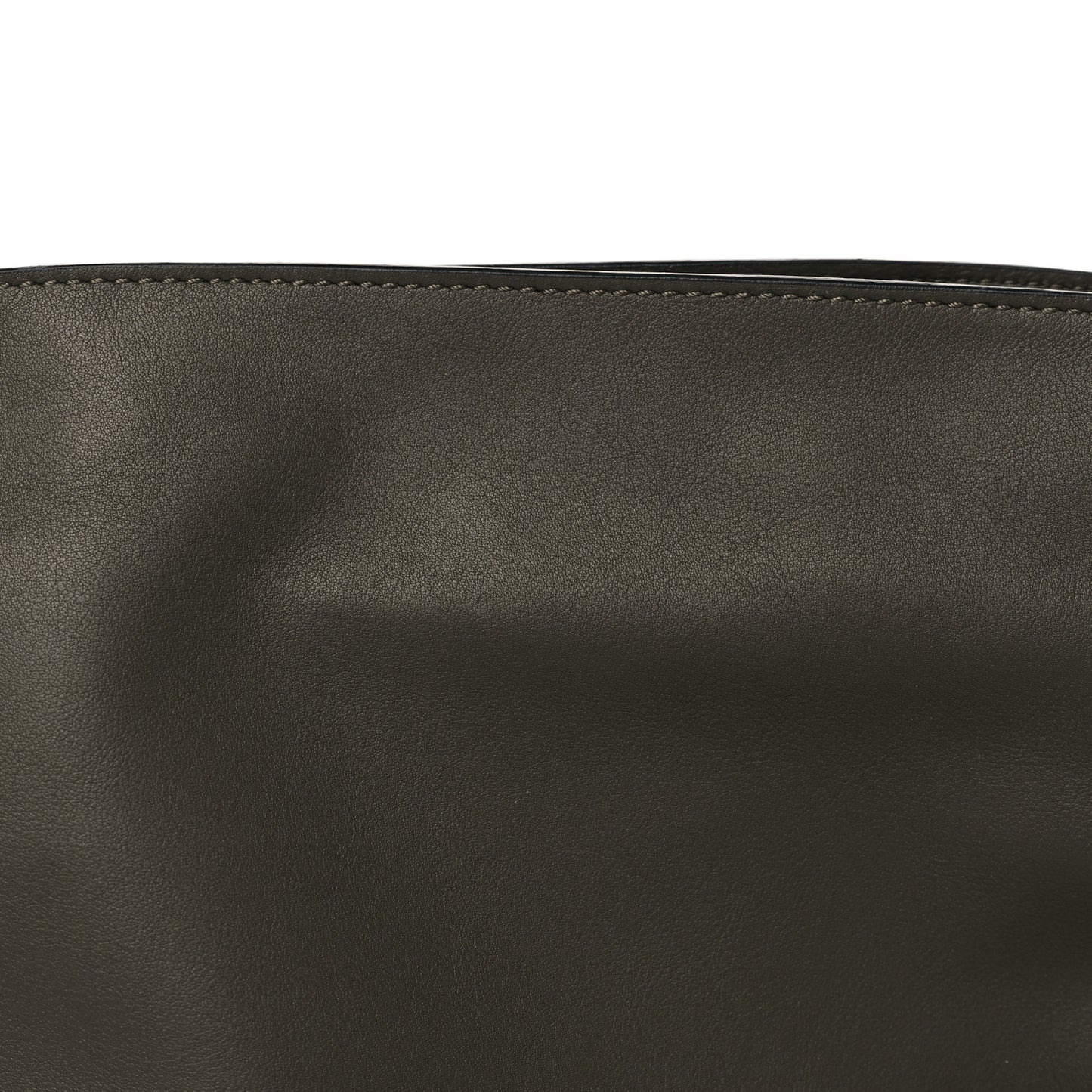 Calfskin Mini Flamenco Knot Clutch Dark Khaki