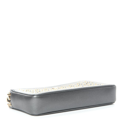Chanel Lambskin Metallic Studded Clutch With Chain Grey 4 of 9