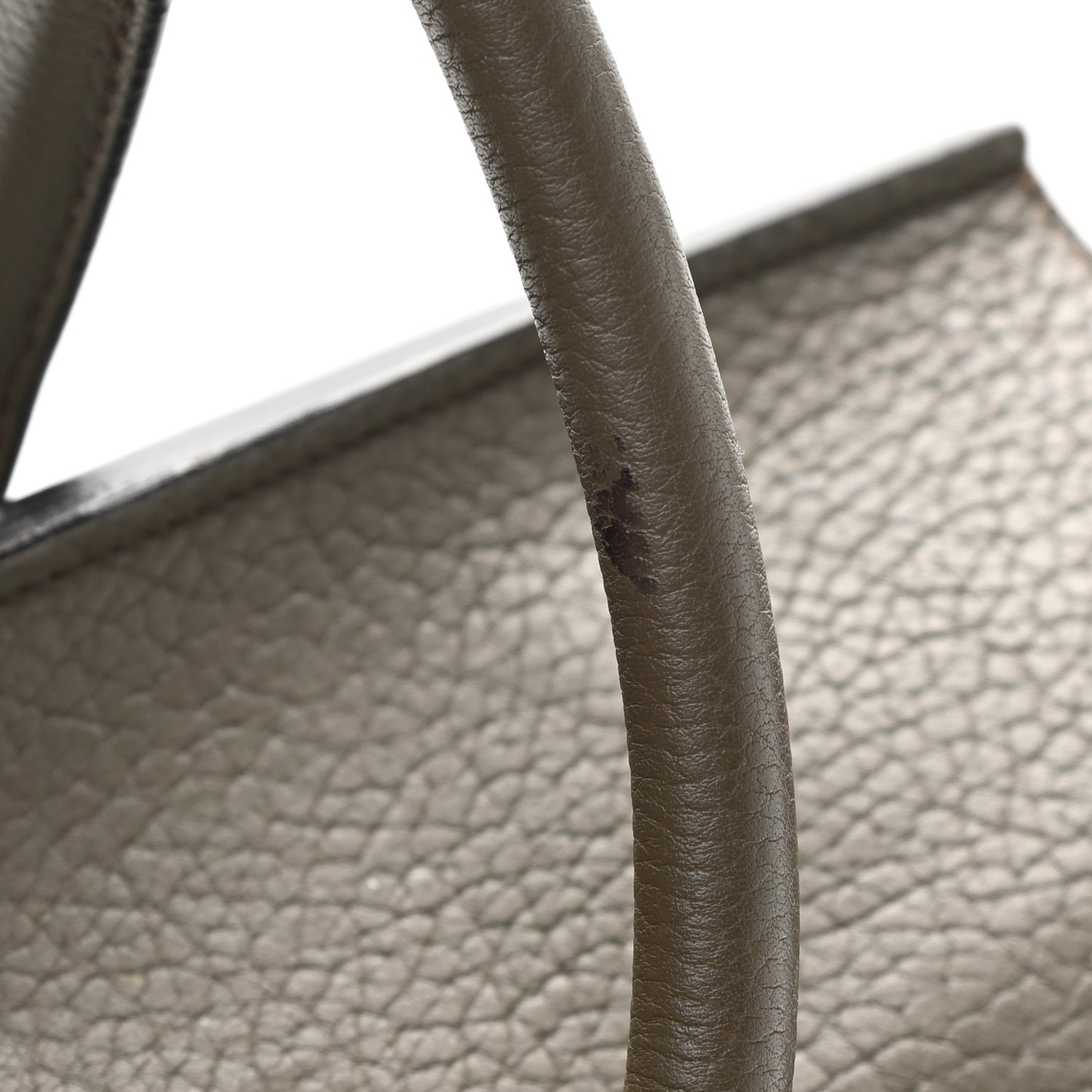 Crisped Calfskin Large Tie Knot Tote Dark Khaki