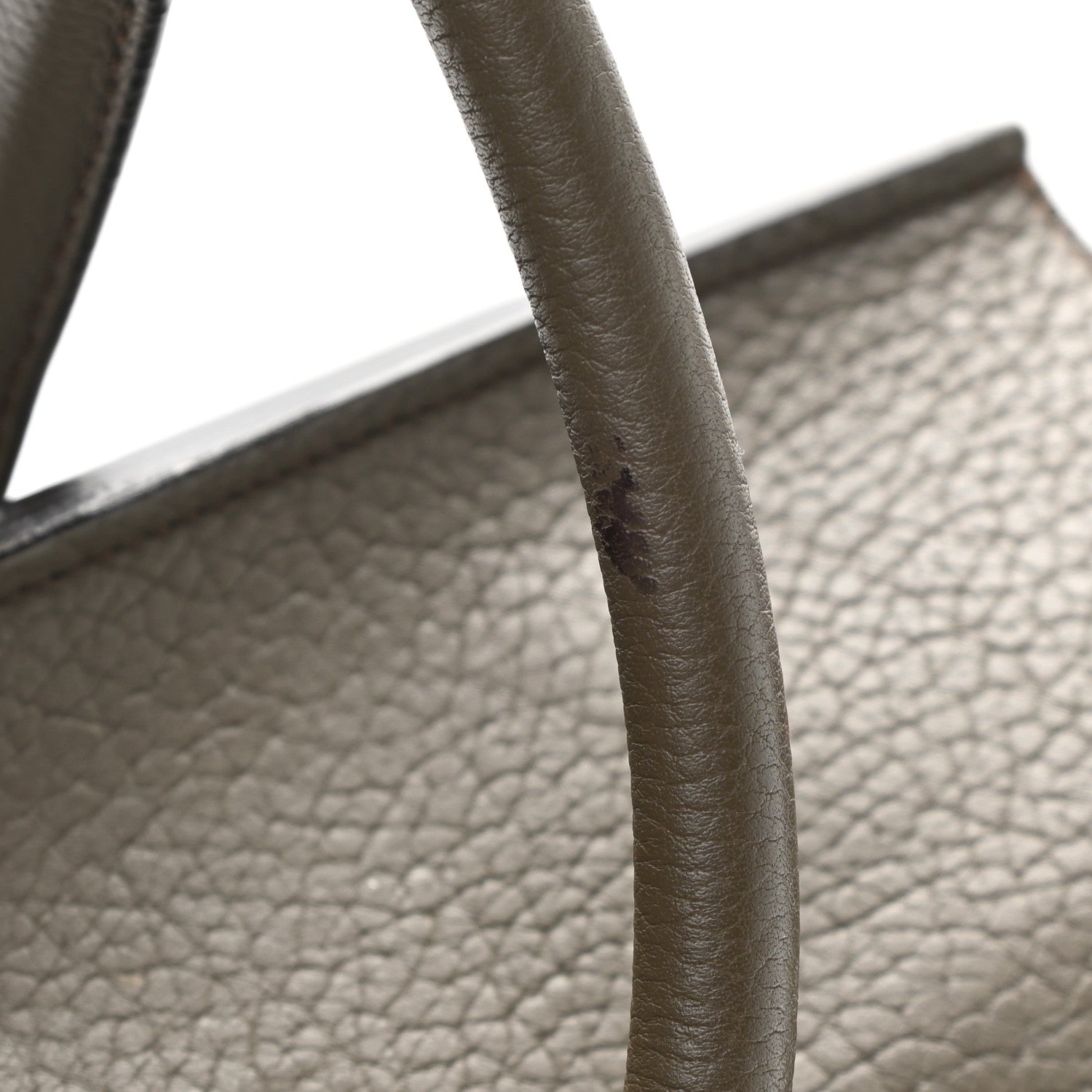Celine Crisped Calfskin Large Tie Knot Tote Dark Khaki 10 of 13