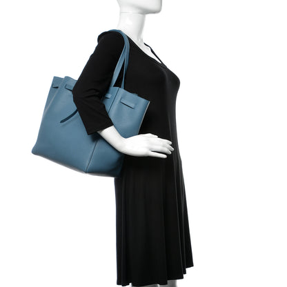 Celine Soft Grained Calfskin Medium Belt Cabas Phantom Blue 2 of 10