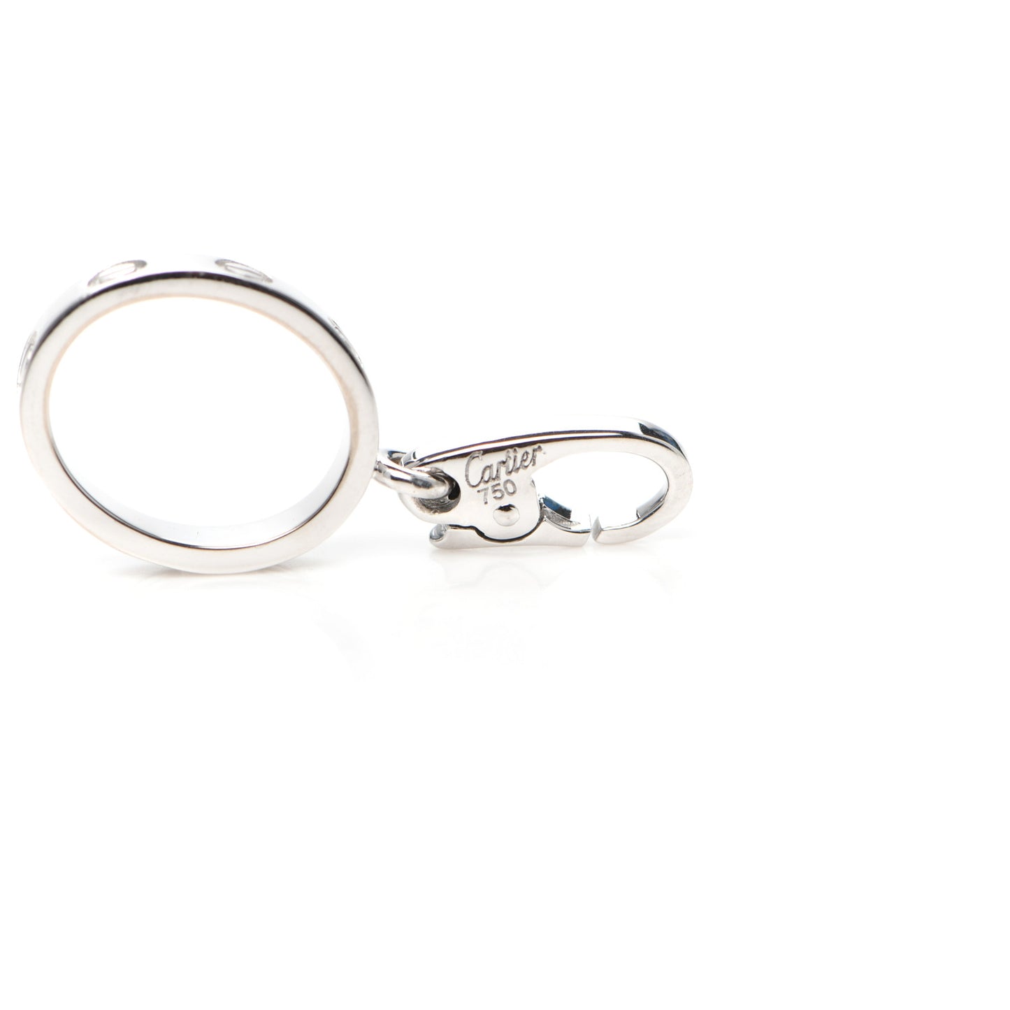 18K White Gold LOVE Ring Charm