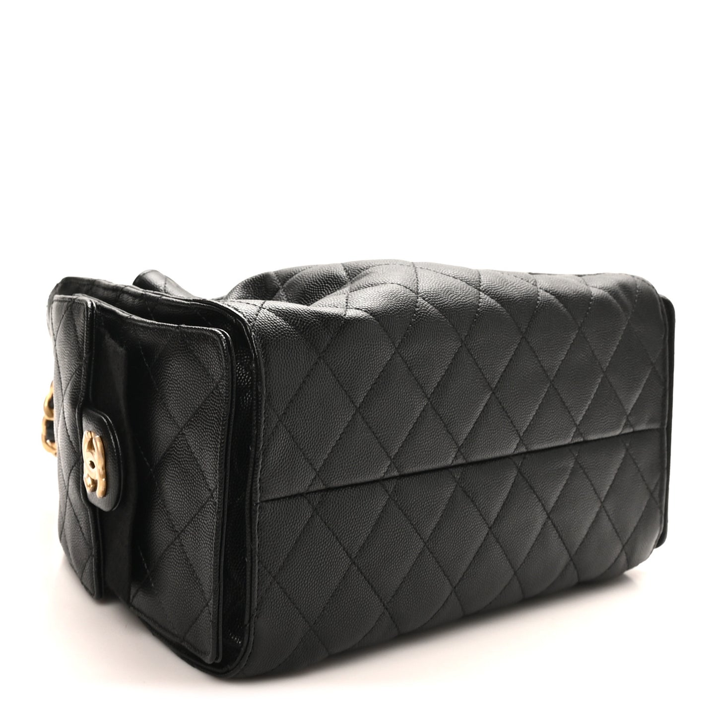 Caviar Quilted Small Chanel 25 Handbag Black