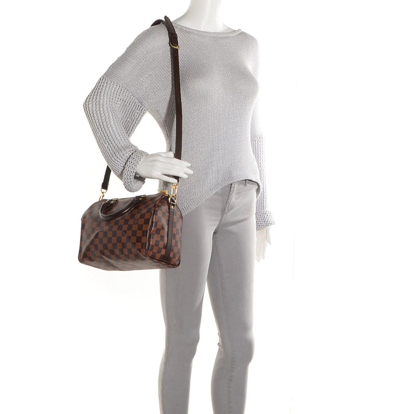 Damier Ebene Speedy Bandouliere 25