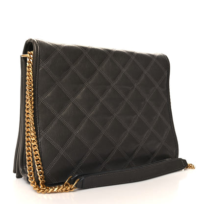 Saint Laurent Lambskin Quilted Mini Becky Chain Bag Grey Kaki 3 of 13