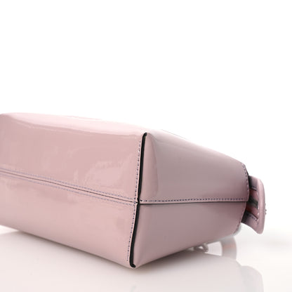 Fendi Vitello King Plexiglass Logo Embossed Mini By The Way Top Handle Boston Bag Soft Berry 9 of 10