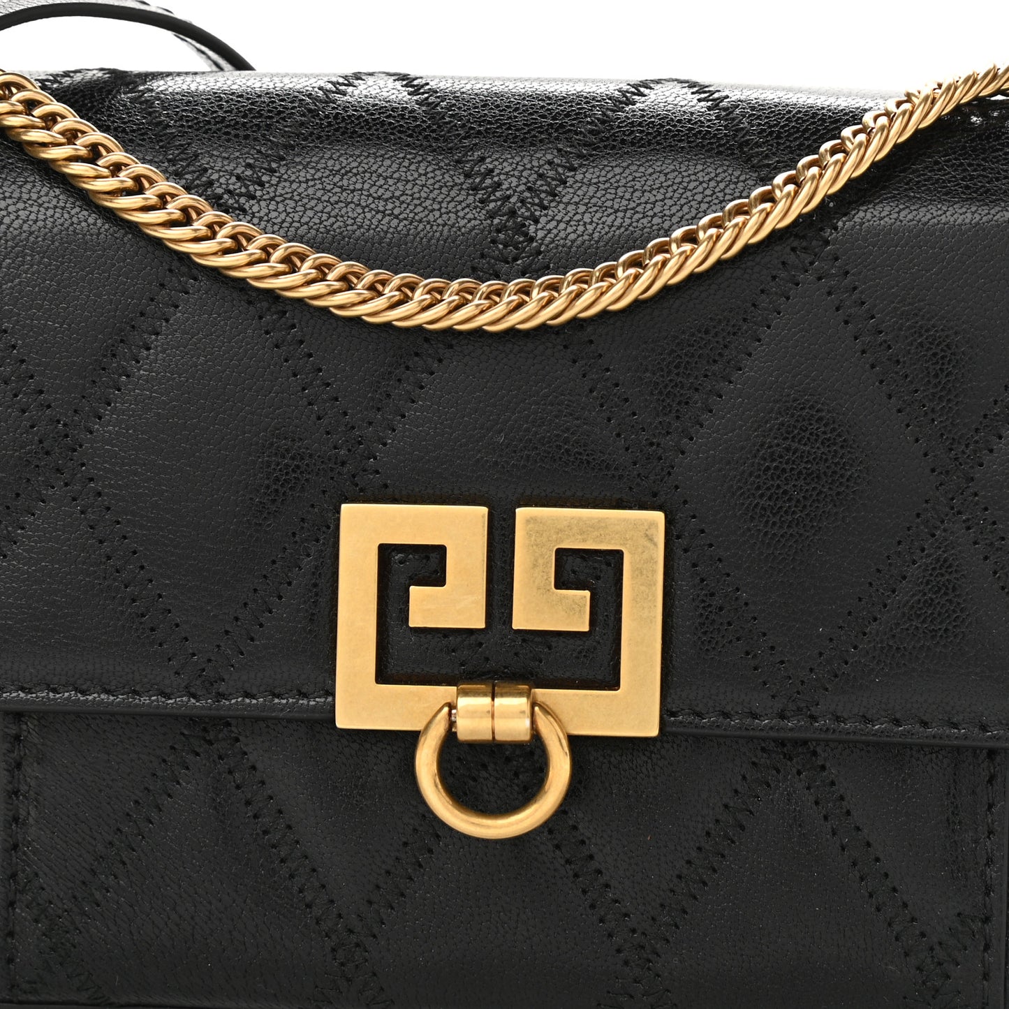 Goatskin Quilted GV3 Mini Pocket Convertible Bag Black