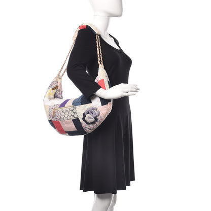 Chanel Fabric Patchwork Hobo Pink 2 of 11