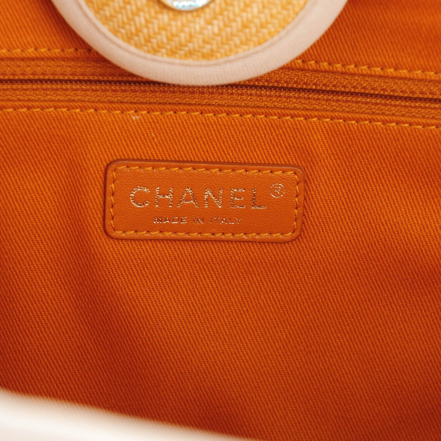 Chanel Woven Straw Raffia Large Deauville Tote Yellow 6 of 8