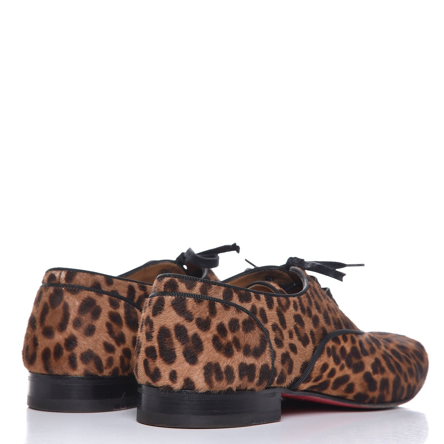 Christian Louboutin Mens Calf Hair Leopard Print Fred Oxfords 43.5 Brown 4 of 15