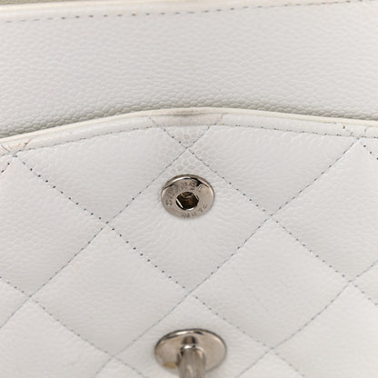 Chanel Caviar Quilted Jumbo Double Flap White 13 of 32