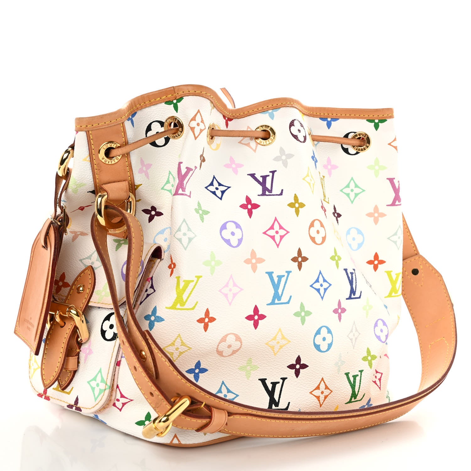 Louis Vuitton LOUIS VUITTON Monogram Multicolor Petit Noe White 3 of 9
