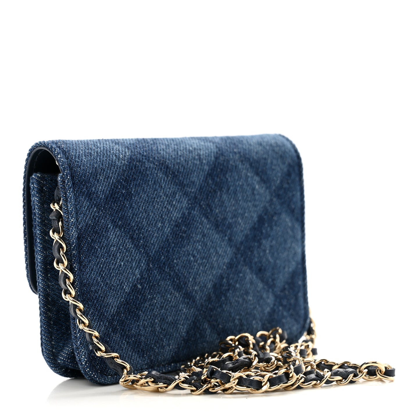 Denim Printed Belt Bag Dark Blue
