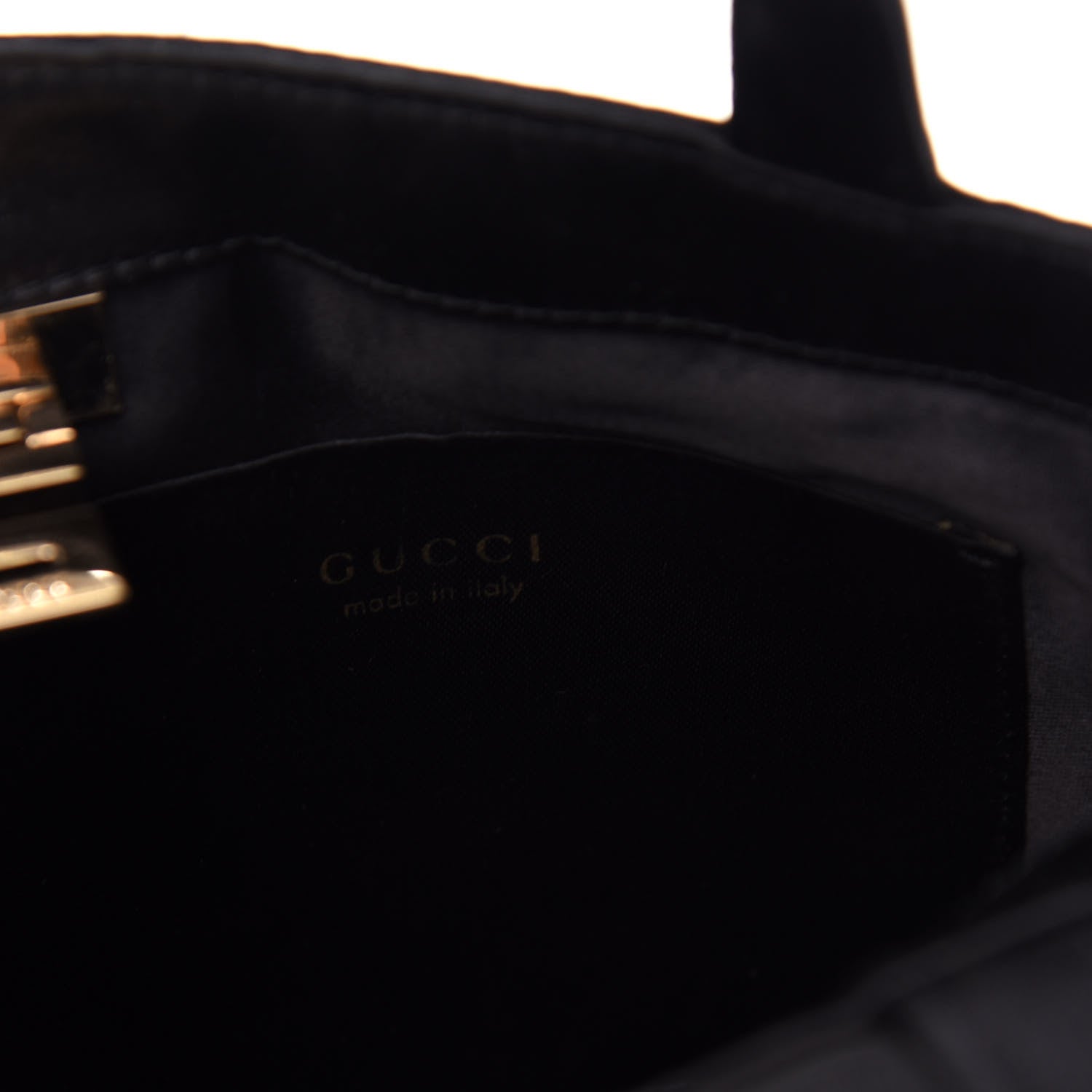 Gucci Satin Tote Black 6 of 10