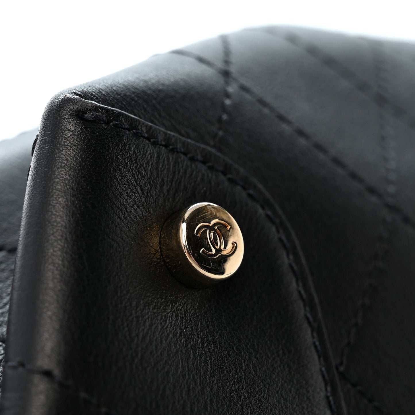 Calfskin Serial Shopper Tote Black