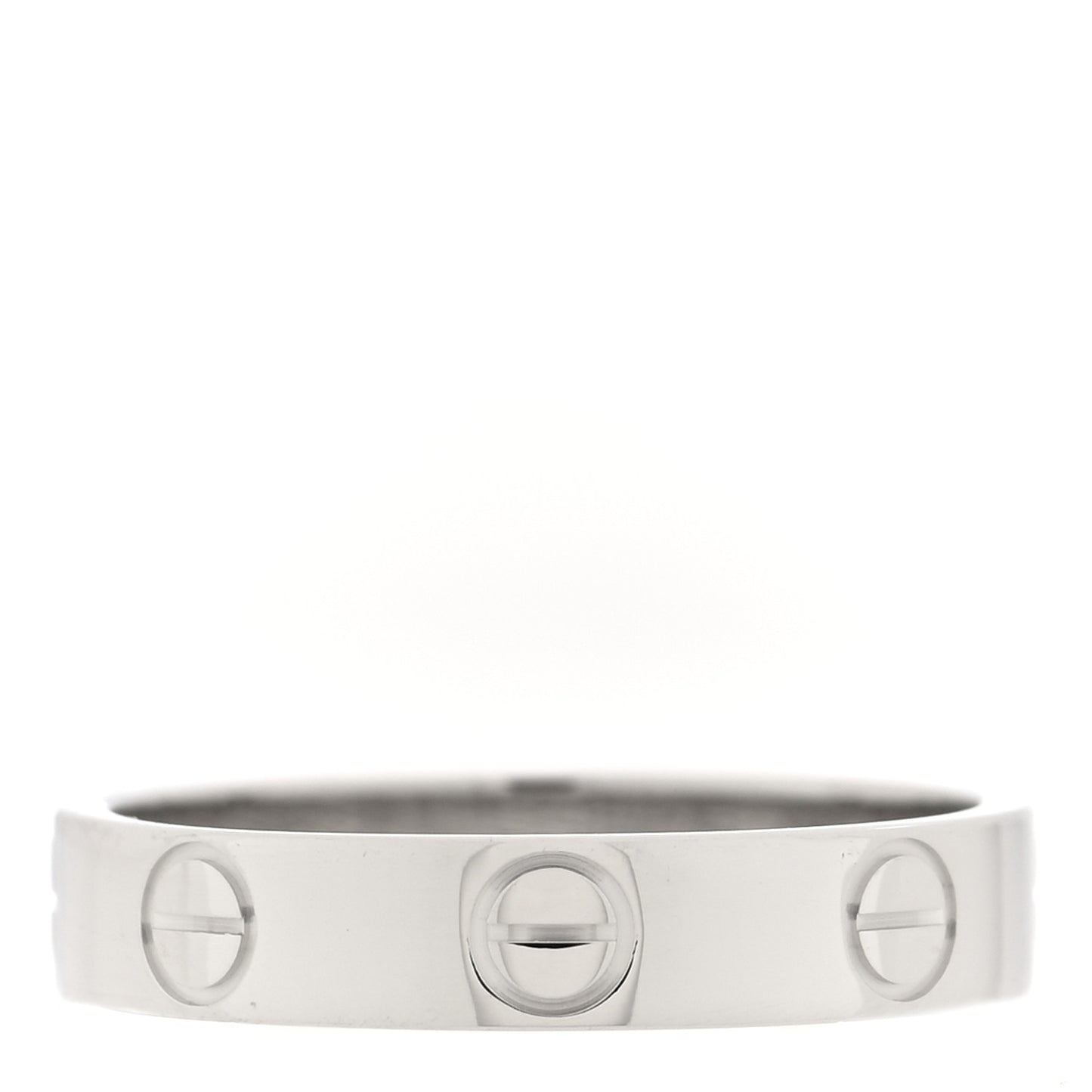 18K White Gold 3.5mm LOVE Wedding Band Ring 49 5