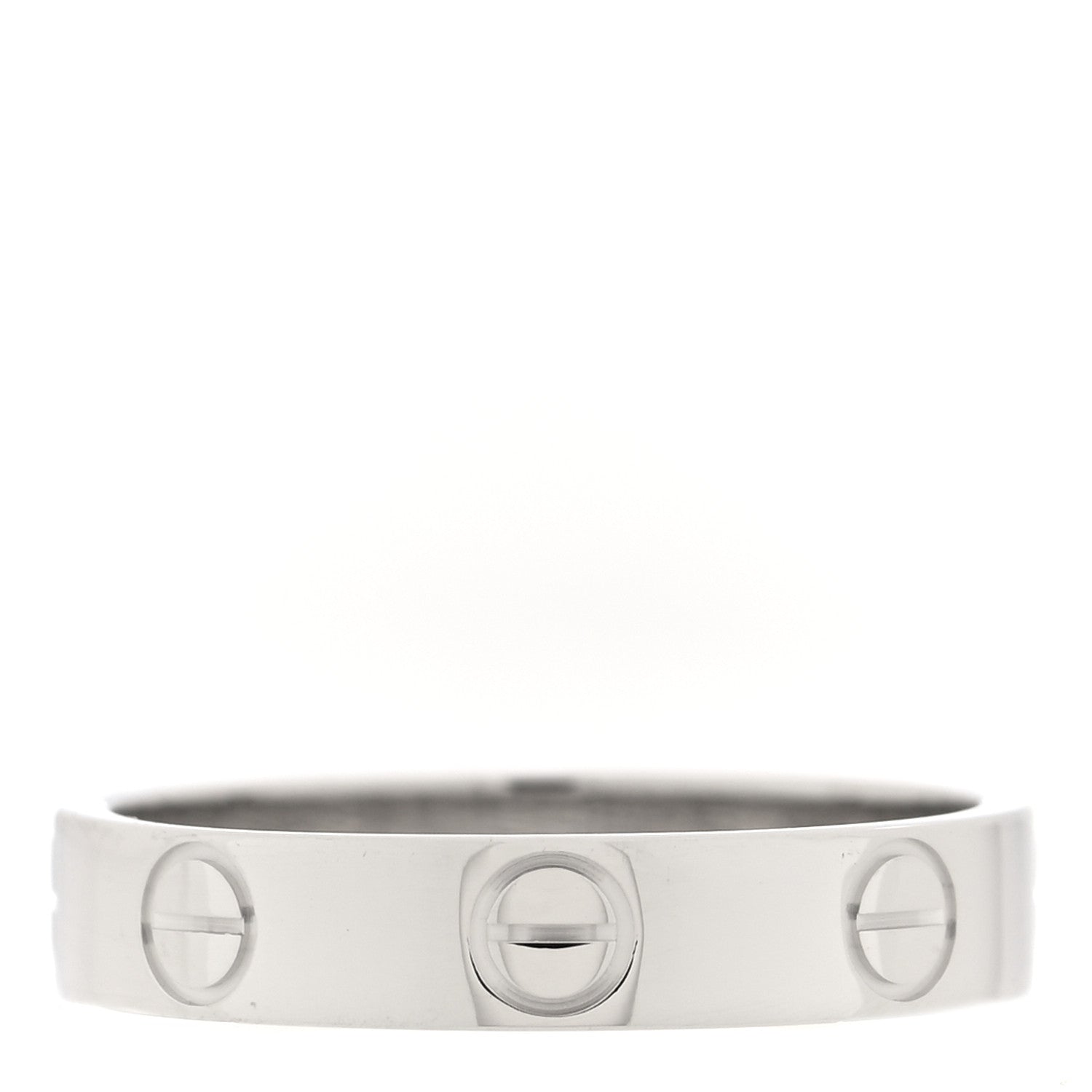 Cartier 18K White Gold 3.5mm LOVE Wedding Band Ring 49 5 3 of 4