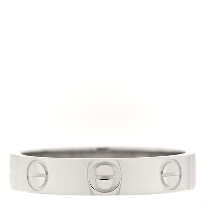 Cartier 18K White Gold 3.5mm LOVE Wedding Band Ring 49 5 3 of 4