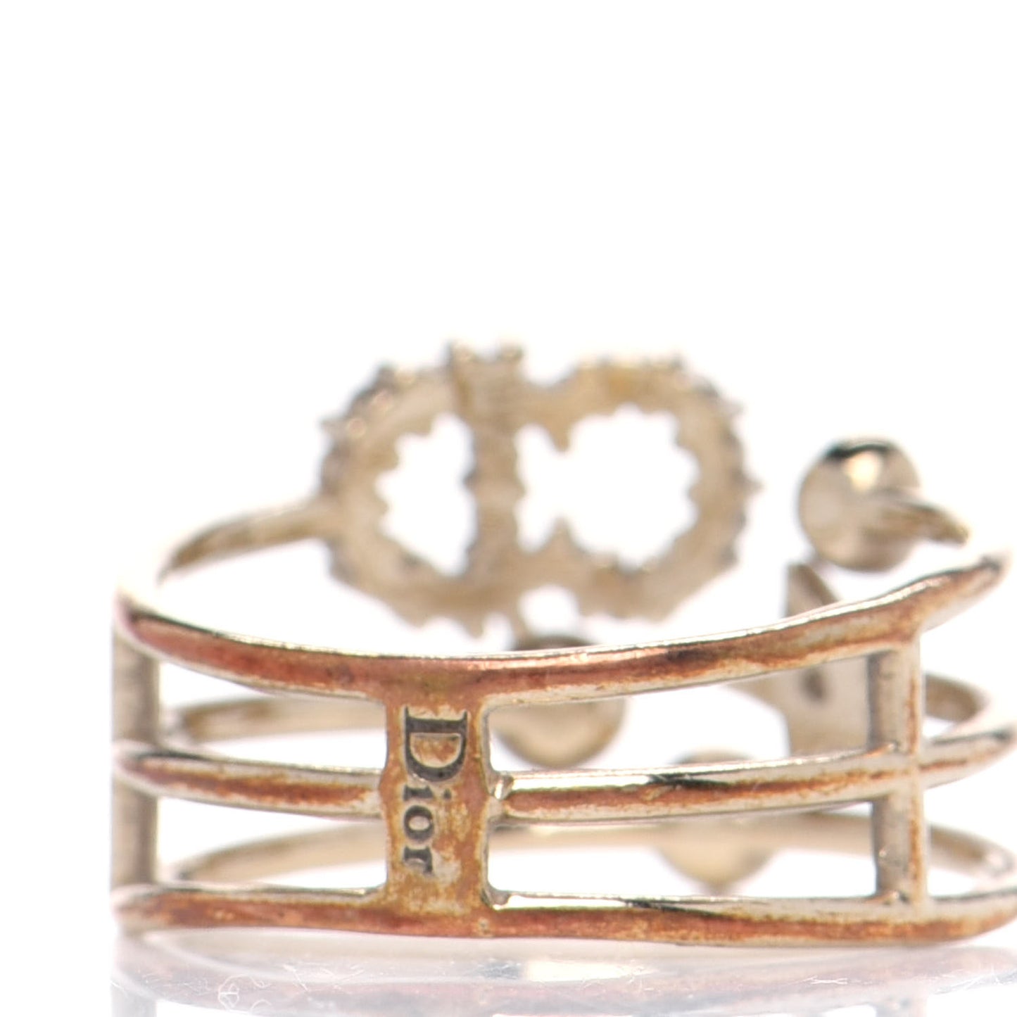 Metal Crystal Shiny-D Ring L Gold