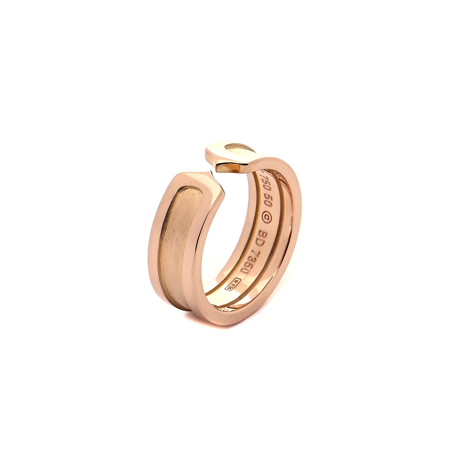 Cartier 18K Pink Gold 6.5mm C De Cartier Ring 50 5.25 4 of 6