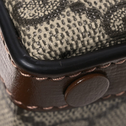 Gucci GG Supreme Monogram Mini Horsebit 1955 Shoulder Bag Beige Brown Sugar 13 of 14