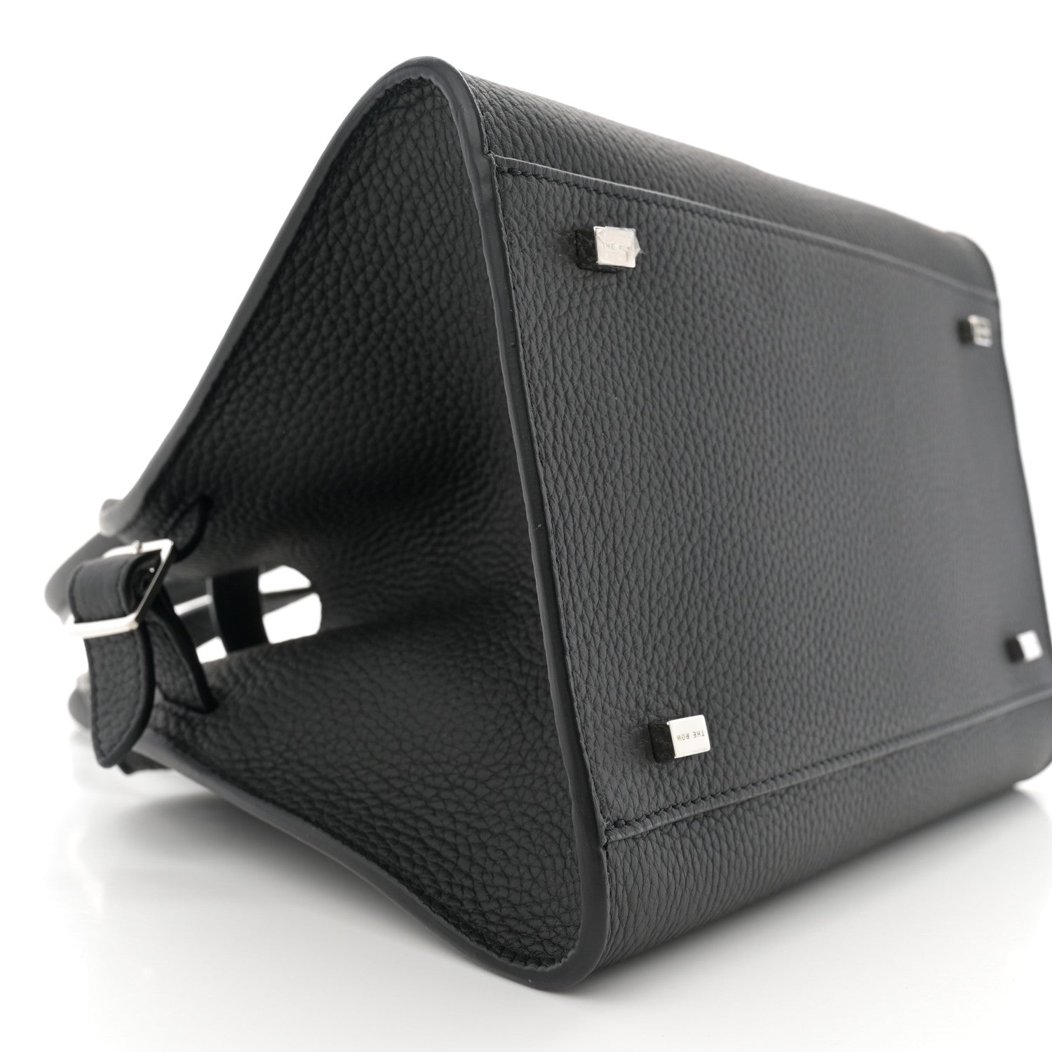 The Row Grained Calfskin Soft Margaux 10 Bag Black 8 of 9