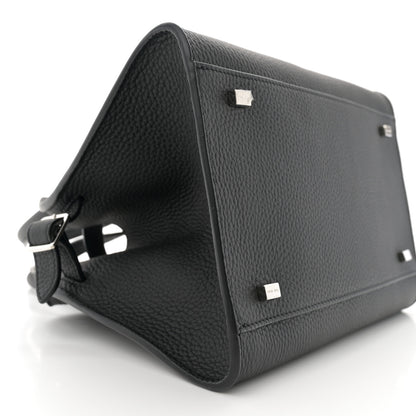 The Row Grained Calfskin Soft Margaux 10 Bag Black 8 of 9