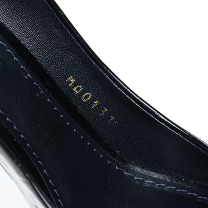 Louis Vuitton Vernis True Peep Toe Pumps 37 Blue Infini 9 of 9