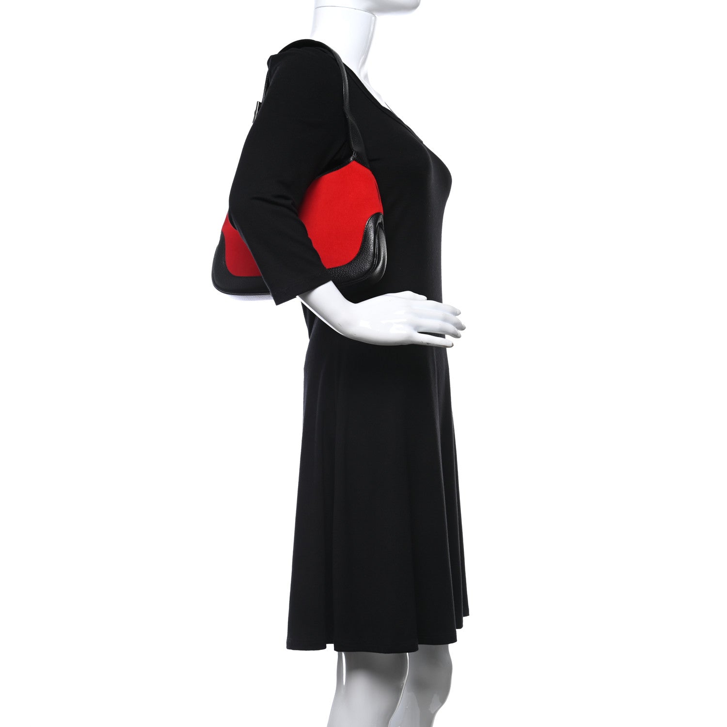 Gucci Suede Small Jackie O Hobo Red 2 of 10