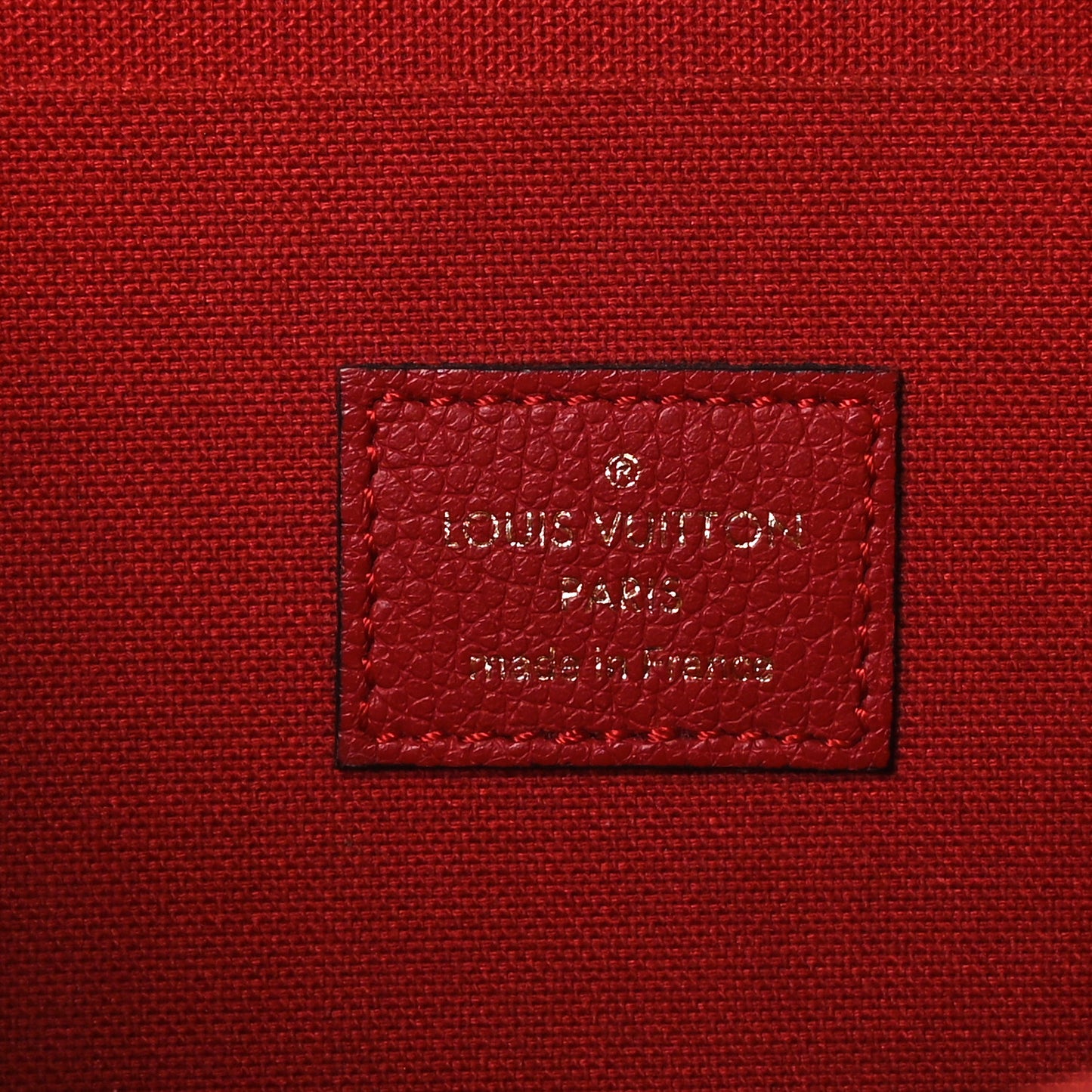 LOUIS VUITTON Empreinte Pochette Felicie Chain Wallet Scarlet