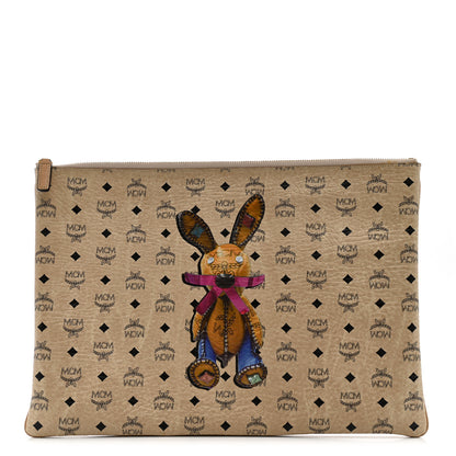 MCM Visetos Rabbit Pouch Beige 1 of 8