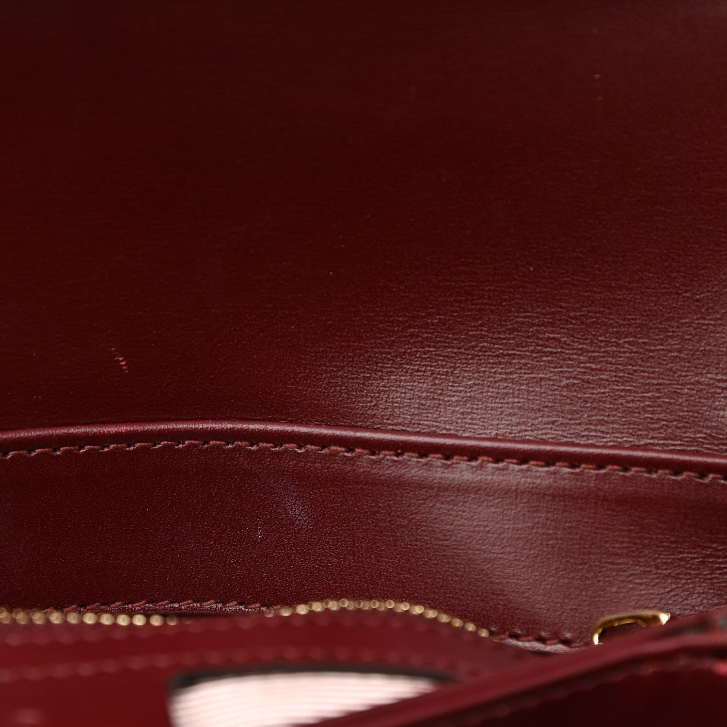 Gucci Vitello Palmellato Lux Small Arli Flap Shoulder Bag Vintage Bordeaux 12 of 14