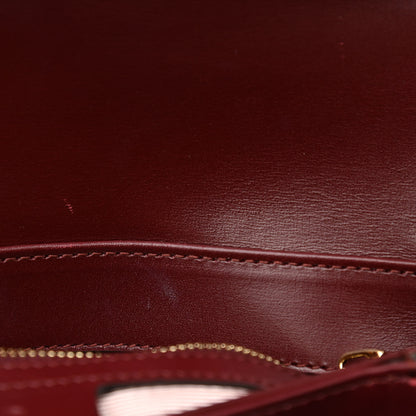Gucci Vitello Palmellato Lux Small Arli Flap Shoulder Bag Vintage Bordeaux 12 of 14
