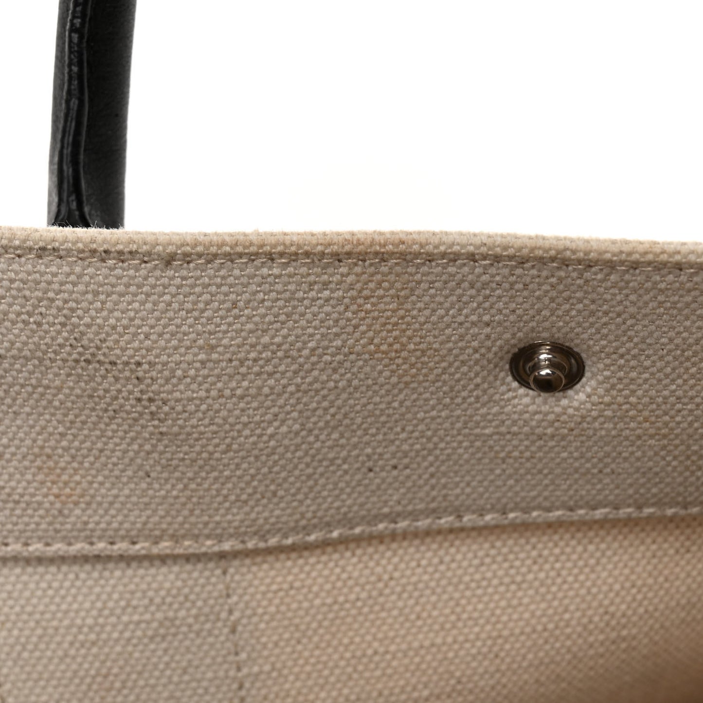 Linen Calfskin Small Rive Gauche Tote Greggio Natural