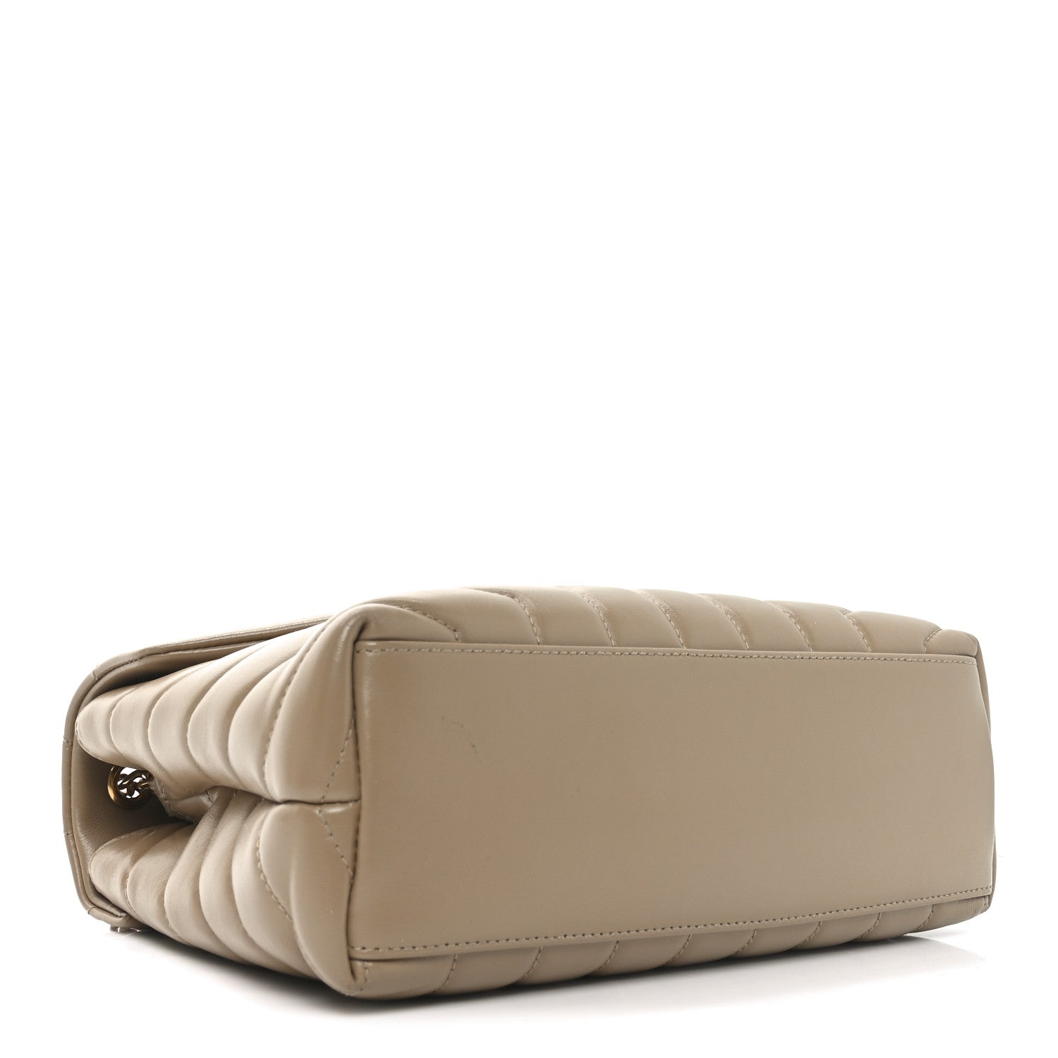Saint Laurent Calfskin Y Quilted Monogram Small Loulou Chain Satchel Dark Beige 4 of 10