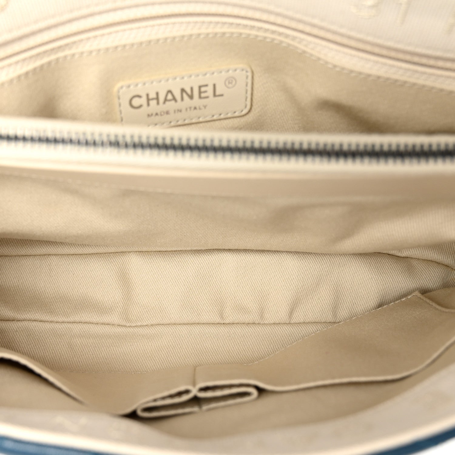 Chanel Goatskin Quilted Medium Flap Blue 5 of 10