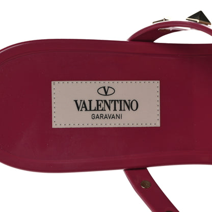 Valentino Garavani PVC Jelly Rockstud Caged Flat Thong Sandals 40 Blossom 7 of 7