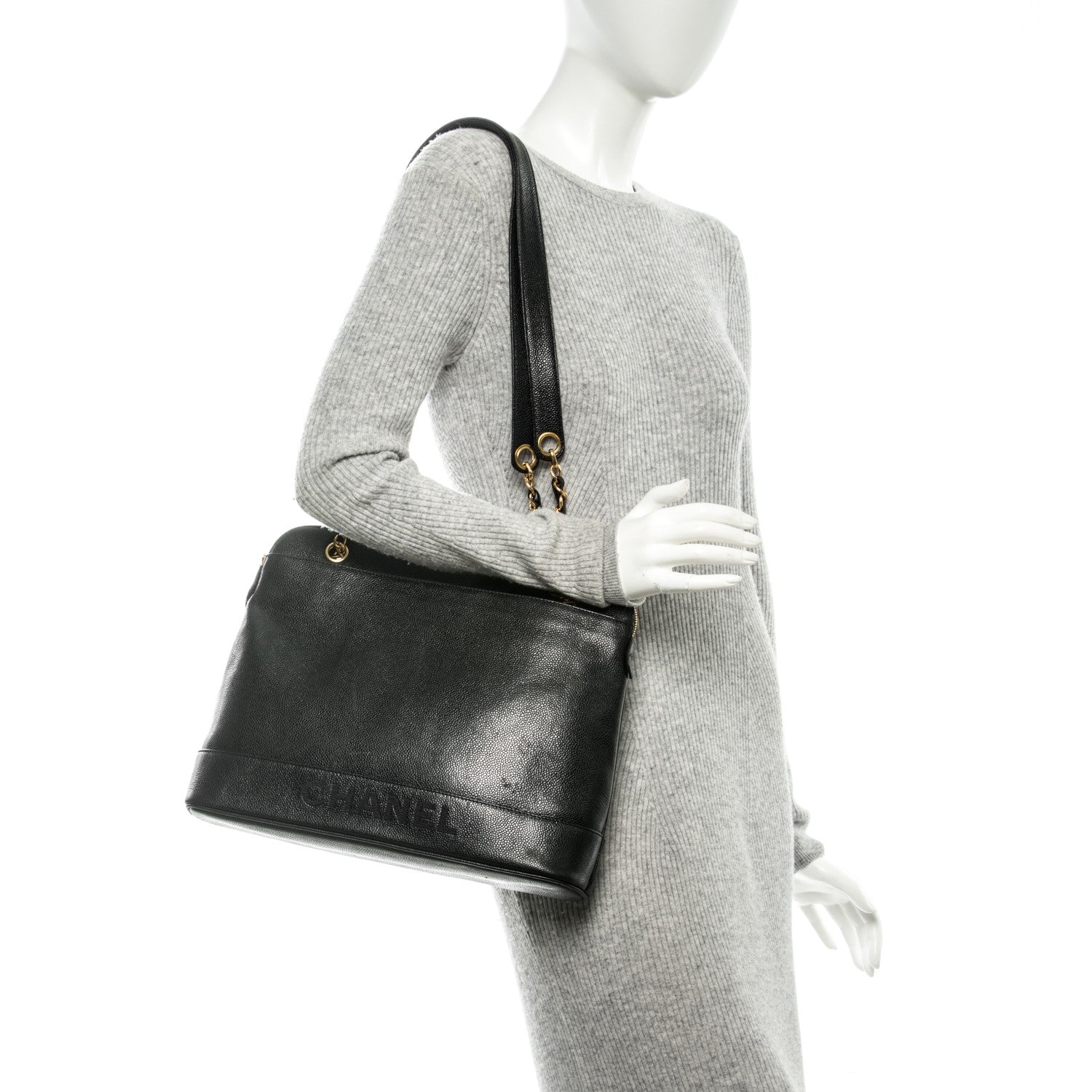 Chanel Caviar Shoulder Bag Black 2 of 7