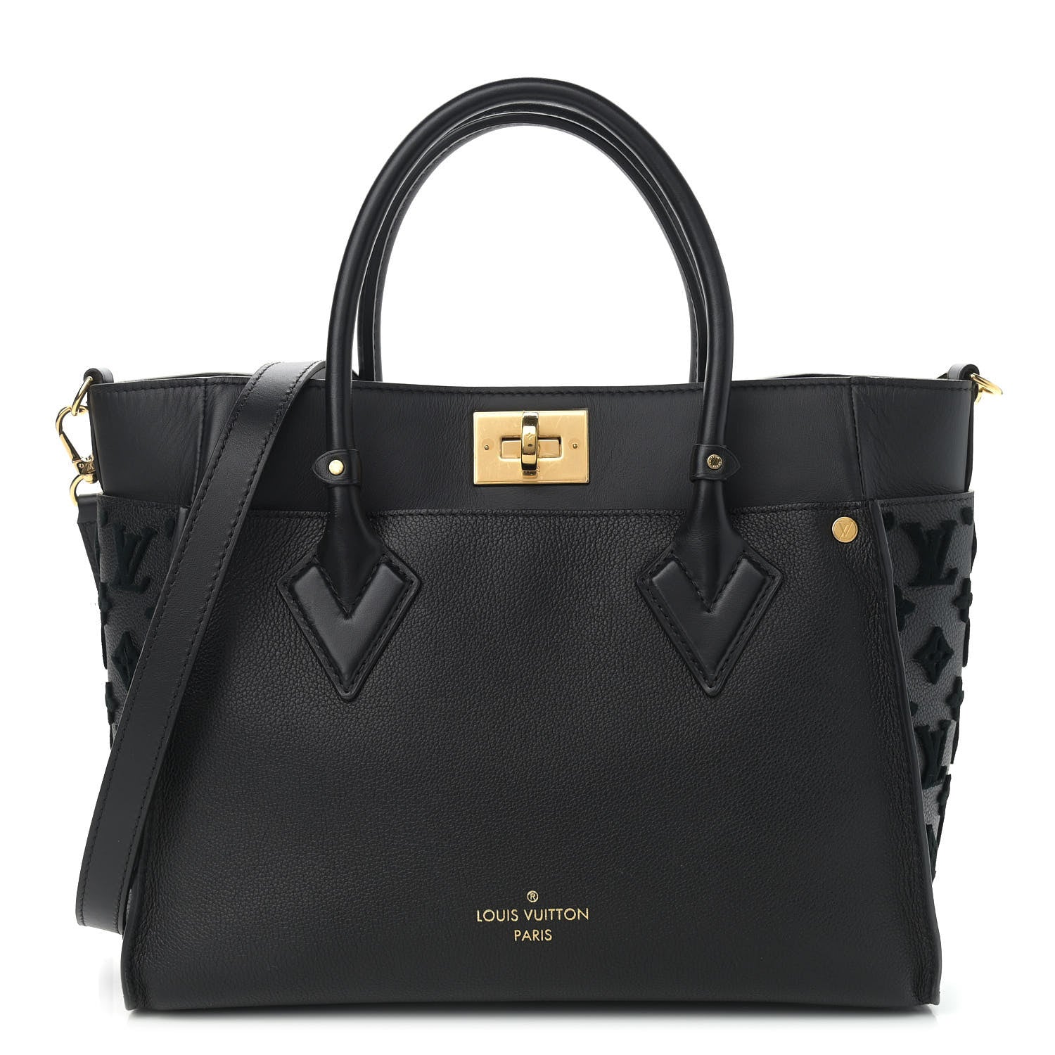 Louis Vuitton Calfskin Monogram Tufting On My Side Black 1 of 9
