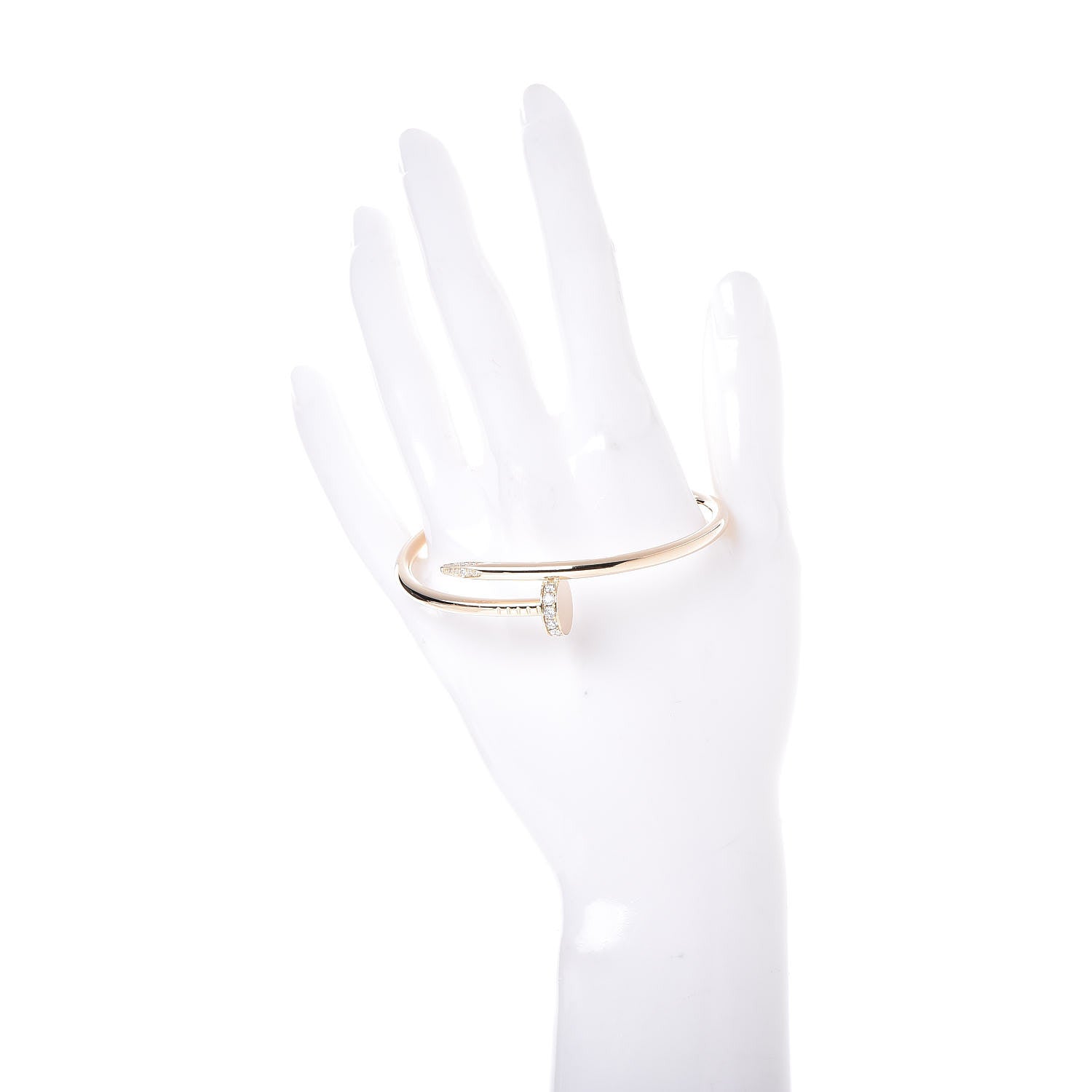 Cartier 18K Yellow Gold Diamond Juste Un Clou Bracelet 17 2 of 5
