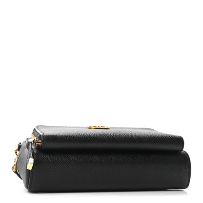 Christian Dior Grained Calfskin Caro Double Pouch Black 4 of 10