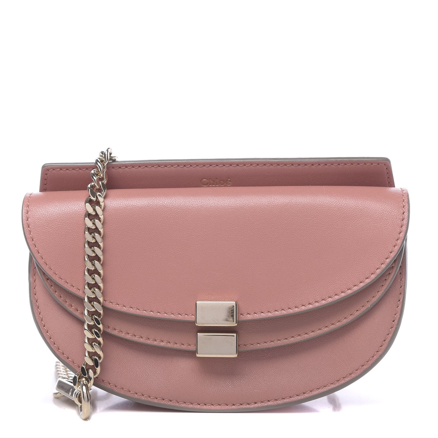 Lambskin Nano Georgia Crossbody Bag Nougat