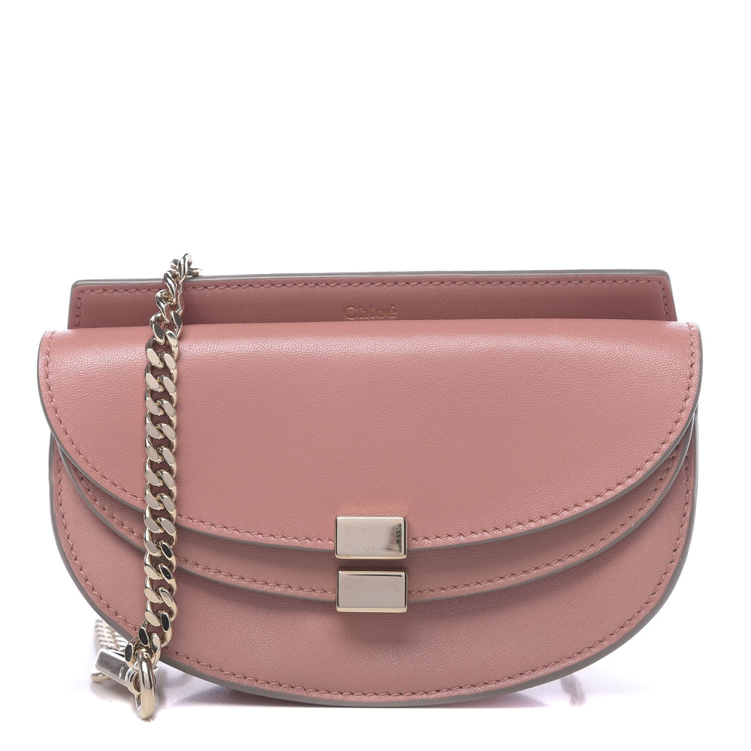 Chloe Lambskin Nano Georgia Crossbody Bag Nougat 1 of 12