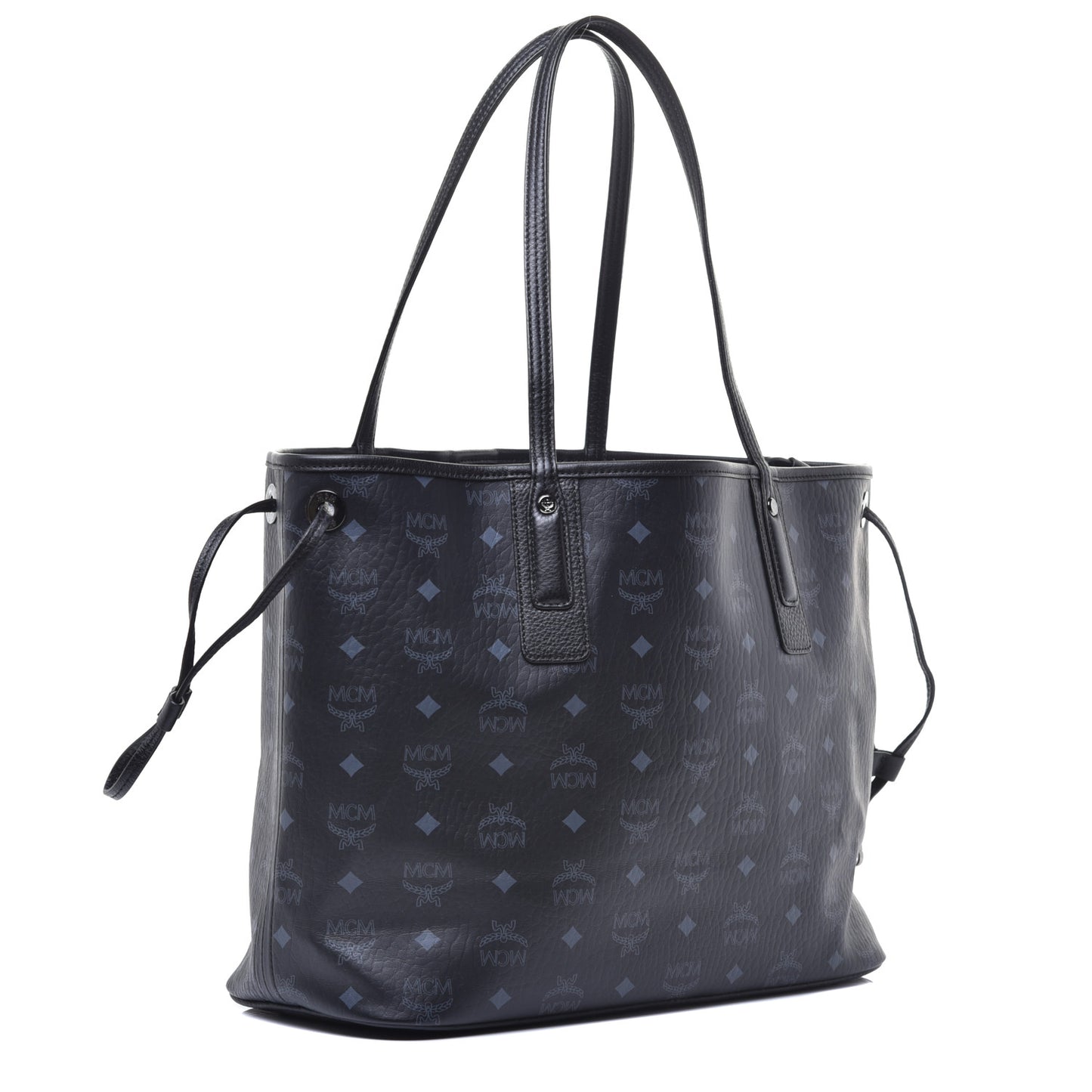 Visetos Medium Liz Reversible Shopper Tote Black