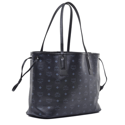 MCM Visetos Medium Liz Reversible Shopper Tote Black 4 of 14
