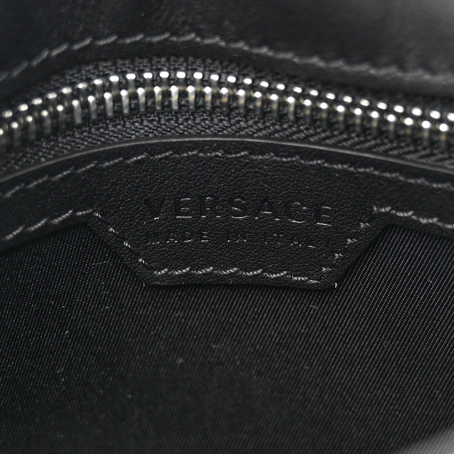 Versace Calfskin Small Biker Chain Satchel Black 6 of 12